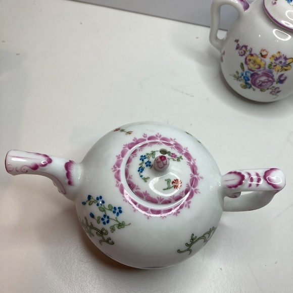 Victoria & Albert Museum Teapot Mennecy ,hochst 1985 Franklin Mint Fine Porcelai - Picture 4 of 13